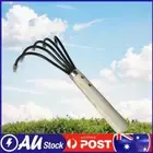 5-Claw Rake Garden Hand Rake Tool with Wooden Short Handle Garden Tools