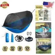 Portable Camping Hammock with Spacious Net & Adjustable Tree Straps - 118 x 71