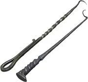 BBQ Food Flipper, BBQ Food Turner BBQ Meat Hook with Pointed Tail Flips Cooking Turners Hooks for Grilling Flipping Vegetables and Meat Great Tool(Style 1+Style 2)