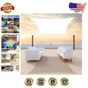 Durable 10' x 16' White Sun Shade Sail - Heavy Duty, Waterproof with