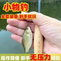 在飛比找蝦皮購物優惠-龍蝦竿 小魚玩家小物釣套裝手工微物釣小魚竿新手露營親子溪流鳑