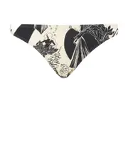 Tory Burch Floral-Print Hipster Bikini Bottom S Black