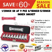 SIDCHROME 1/2INCH SD AF 9 PCE 3/16INCH-5/8INCH HEX SOCKET SET SCMT14465
