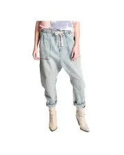One Teaspoon Bandito Jean Relaxed Fit Denim Pants Women Light Wash