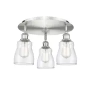 Innovations Lighting 516-3C-10-17 Ellery Flush Ellery 3 Light - Nickel
