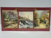 Thomas Kinkade Deluxe Jigsaw Puzzle Set Three 500 Piece Puzzles 1998 Sealed NIB