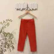 Jacadi Corduroy Warm Cotton Casual Griffon Pants in Maple Orange NWT Size 8Y