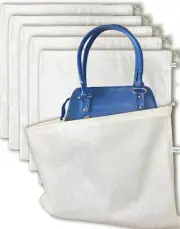 5 Pack Cotton Dust Bags for Handbag Purses Shoes Boots Drawstring Bag Travel Sto