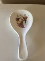 Halloween NEW! Day of the Dead Spoon Rest Plastic Floral Black/white