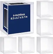 Yexiya 6 Pack Elite Trainer Box Protector Case 0.50mm Thick Clear Display Booster Case for Etb Box Convenient Storage for Collectors Gifts Cards (8.2 x 6.7 x 5.7 Inches)