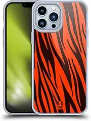 Head Case Designs Orange Tiger Mad Prints Gel Case [Military Grade Protection] Compatible with Apple iPhone 13 Pro Max