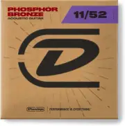 NEW Dunlop Phosphor Bronze 11-52 Acoustic Guitar Strings #DAP1152