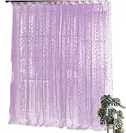 Salyeeluly Ivy Pretty Curtains | Elegant Tulle Curtains | Curtains & Drapes for Kids Living Room Bedroom Window Door Balcony