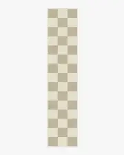 75' x 365' | Machine Washable Runner Rug | Kid & Pet Friendly | Indoor Rug | Jaque Checkered Stone Flatwoven Rug | Ruggable
