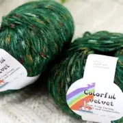 Sale 2BallsX50g Fluffy Soft Colorful Velvet Rugs Shawls Blankets Crochet Yarn 10