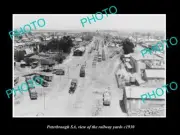 OLD LARGE HISTORIC PHOTO OF PETERBROUGH SA THE TOWN RAILWAY YARDS c1930