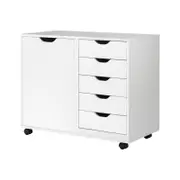 Costway Mobile Filing Cabinet 5 Chest of Drawers Home Office Storage Dresser
