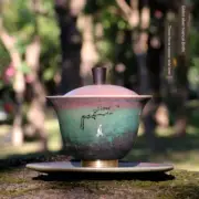 Retro Ceramic Home Cup Single Sancai Teacup Tea Cup Large Kung Fu Tea Set