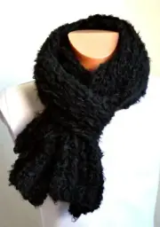 Hand knitted men's alpaca - wool scarve