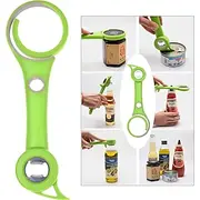 6 in 1 Jar Can Bottle Wine Opener - Multifunctional Kitchen Tool for Weak Arthritic Hands, Elderly, Seniors, Women - Open Bottles, Cans, Jars, Safety Seals, Pu