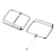 35mm(1.38") Metal Roller Buckles for Belts Bags Straps DIY Silver Tone 12pcs