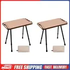 Folding Camping Table Portable Picnic Table Beach Table for Outdoor (Brown)
