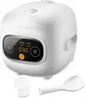 Portable Mini Rice Cooker with Timer, Non-Stick, 4 Cups Cooked Capacity