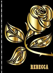 Password Web Address Book Golden Rose Bud