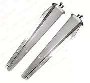 QSC 30" Semi Truck Chrome Spring Loaded Mud Flap Hanger 1 1/8" Bolt (2PCS)