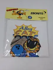 NOS Vintage GARFIELD Ebonite Giant Bowling Towel~16" x 25" ~ALLEY CAT