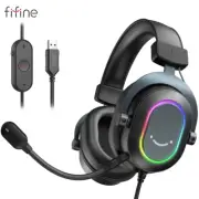 RGB Gaming Headset with Mic, 7.1 Surround Sound, PC/PS4/PS5, 3 EQ Modes