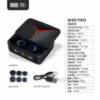 在飛比找蝦皮購物優惠-電競耳機 M90 Pro 無線耳機 藍牙耳機 遊戲耳機 HI