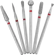 Vaguelly Manicure Drill Bits Set 6pc Nail Polishing Grinding Head for Home Salon