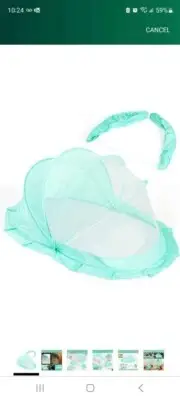 Foldable Mosquito Net for Bed with Blackout Canopy, Portable Baby Green
