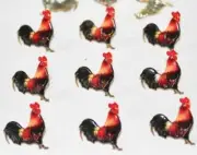 ROOSTER BRADS Farm Fowl Cockerel Male Chicken Scrapbooking Card Making Stamping