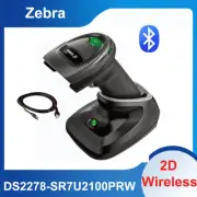 Zebra DS2278-SR7U2100PRWUSB 2D/1D Wireless Bluetooth Barcode Scanner w/ Cradle