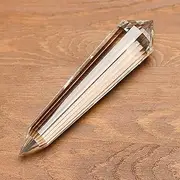 Natural Tibet Himalayan High Altitude Clear Crystal Quartz 12 Or 24 Sided Facet Vogel Style Double Termination Wand Point Inspired Spiritual Reiki Healing (2.8-3 inches 24 Sided Quartz Wand)