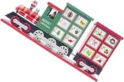 KONTONTY Countdown Calendar Train Christmas Advent Calendar Wooden Toys and Girls