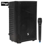Stagg 10" 125W Bluetooth Battery Powered Active Speaker With Microphone AS10B US
