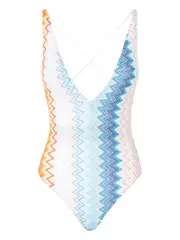 [Missoni] zigzag-print swimsuit 40 White