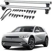 2PCS Aluminum Lockable Roof Rail Rack Crossbars Cross Bars Fit Compatible for Hyundai IONIQ 5 2022-2025 Rooftop Luggage Sedan Cargo Bars