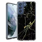 For Samsung Galaxy S20 S21 S23 S24 FE 5g TPU Case+Glass(Gold-line Marble)