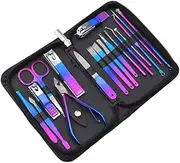 9/18 pcs Manicure set Art Color Stainless Steel Pedicure Nail Tool Utility Tools Cutters Nipper Nail Clipper,18
