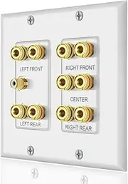 Home Theater 5.1 Surround Sound Distribution Wall Plate