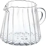BELLIFFY Glass Creamer Pitcher Borosilicate Glass Milk Frothing Jug for Coffee Tea and Milk Smooth Finish Versatile Use for Home and Restaurant