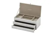 GABRIELLA White Large Jewellery Box by One Six Eight London