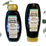 2 Garnier Whole Blends Black Charcoal Rebalancing Shampoo 11.7 Conditioner 12oz