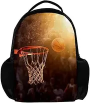 Travel Backpack,Work Backpack,Back Pack,Basketball and Basketball Hoop,Backpack, W9kt7xwhvbll, 10.8x5.1x15.8 in