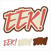 [XMZZMX] English Words EEK Metal Cutting Dies for Card Making, Paper Embossing Die-Cuts Kit Storage Pockets Supplies, Scrapbooking Stencils