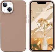 GUAGUA Case for iPhone 13,Brown Liquid Silicone Soft Gel Rubber Slim Thin Microfiber Lining Cushion Texture Cover Shockproof Protective Anti-Scratch Phone Case for iPhone 13 6.1 Inch 2023 Chocolate